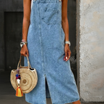 Georgia Casual Denim Pinafore Dress - view 2
