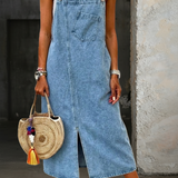 Georgia Casual Denim Pinafore Dress - view 2