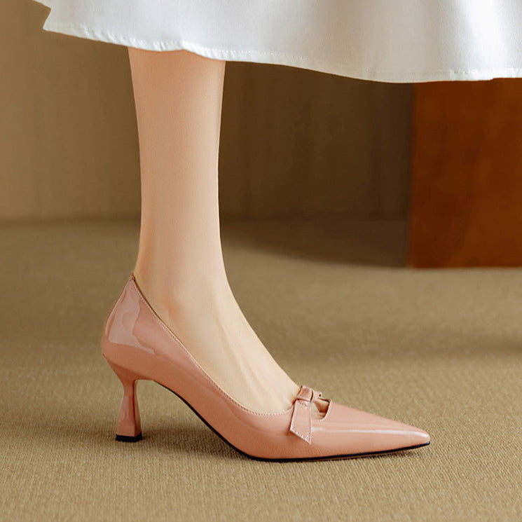 Edith Elegant Pumps with Bow Detail