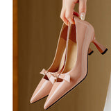 Edith Elegant Pumps with Bow Detail