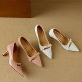 Edith Elegant Pumps with Bow Detail