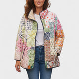 Edwina Quilted Patchwork Jacket in Pastel Shades