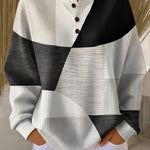 Christa Patchwork Jumper in Black and White