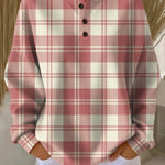 Svenja Jumper with Check Pattern in Rose