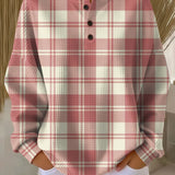 Svenja Jumper with Check Pattern in Rose
