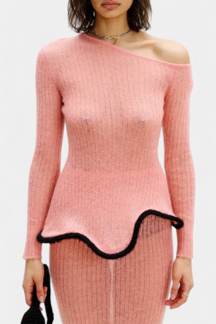 Emma, Fitted Knitted Top & Maxi Skirt Set