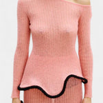 Emma, Fitted Knitted Top & Maxi Skirt Set