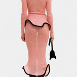Emma, Fitted Knitted Top & Maxi Skirt Set