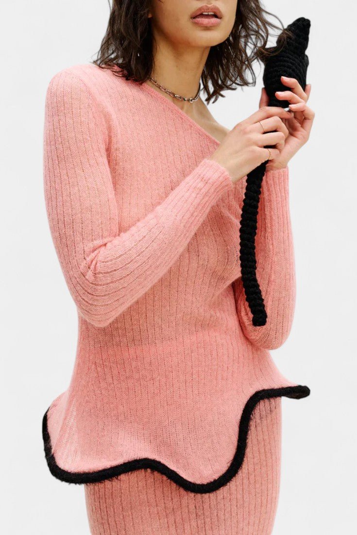 Emma, Fitted Knitted Top & Maxi Skirt Set