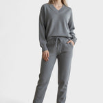 Pippa, V-Neck Knitted Jumper & Trousers Set
