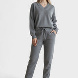 Pippa, V-Neck Knitted Jumper & Trousers Set