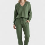 Pippa, V-Neck Knitted Jumper & Trousers Set