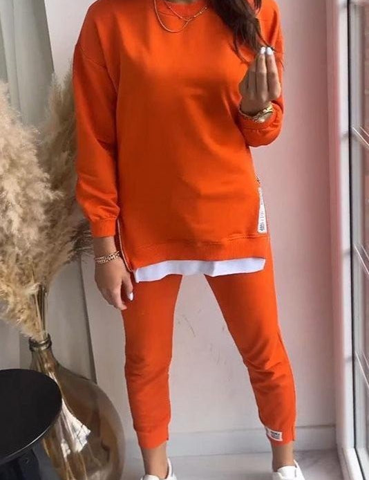 Freda, Layered-Look Sweatshirt & Joggers Set
