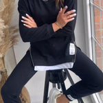Freda, Layered-Look Sweatshirt & Joggers Set