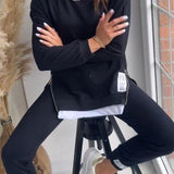 Freda, Layered-Look Sweatshirt & Joggers Set