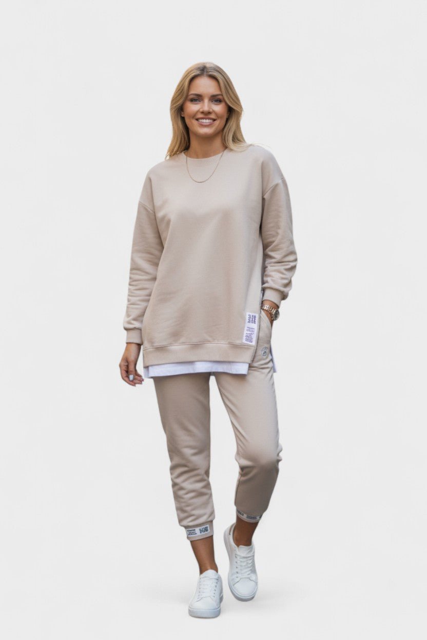 Freda, Layered-Look Sweatshirt & Joggers Set