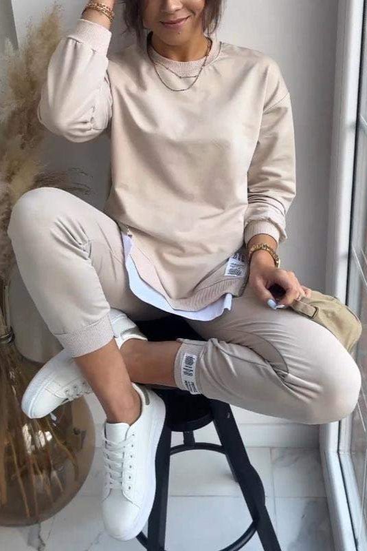 Freda, Layered-Look Sweatshirt & Joggers Set