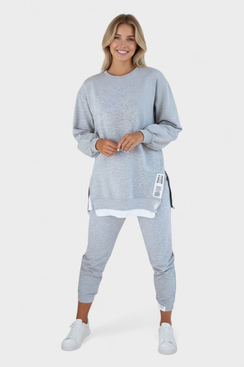 Freda, Layered-Look Sweatshirt & Joggers Set