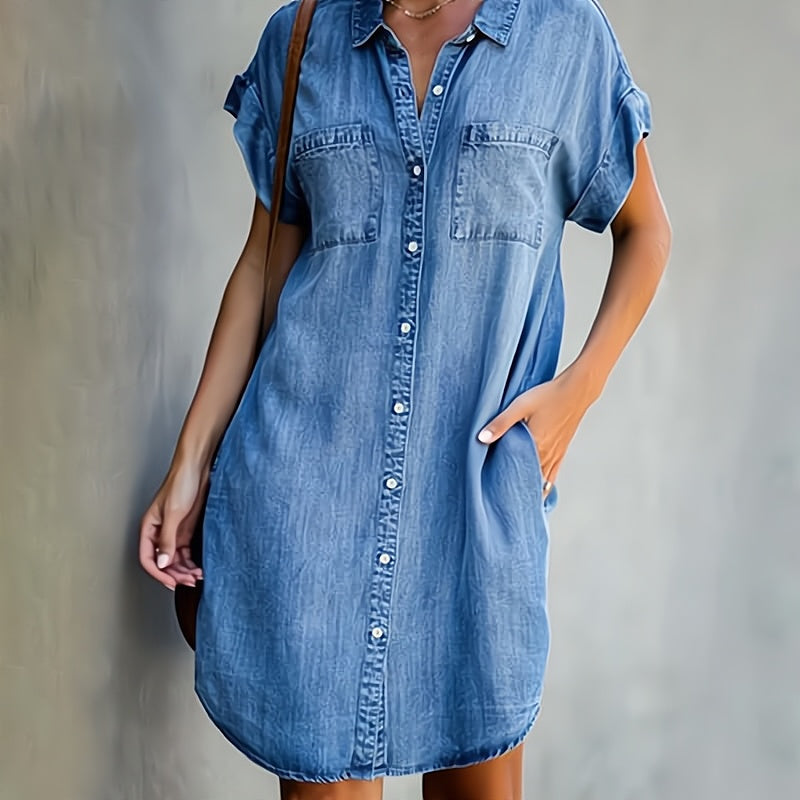 Clara Button-Up Shirt Dress