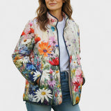 Hester Quilted Jacket with Colourful Meadow Flowers