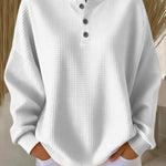 Greta Simple Jumper in Waffle Knit - view 2