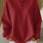 Greta Simple Jumper in Waffle Knit - view 3