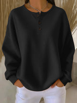 Greta | Simple Jumper in Waffle Knit