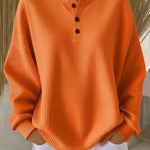 Greta Simple Jumper in Waffle Knit