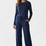 Janice, Long-Sleeve Top & Wide-Leg Trousers Set