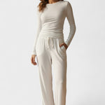 Janice, Long-Sleeve Top & Wide-Leg Trousers Set