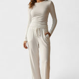 Janice, Long-Sleeve Top & Wide-Leg Trousers Set