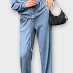 Joanne, Buttoned Cardigan & Trousers Set
