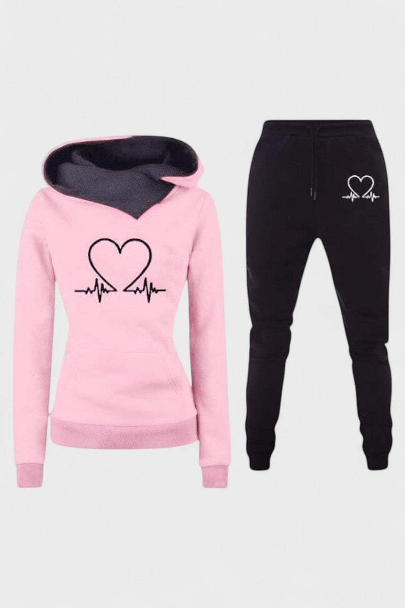 Josephine, Heart-Motif Hoodie & Joggers Set