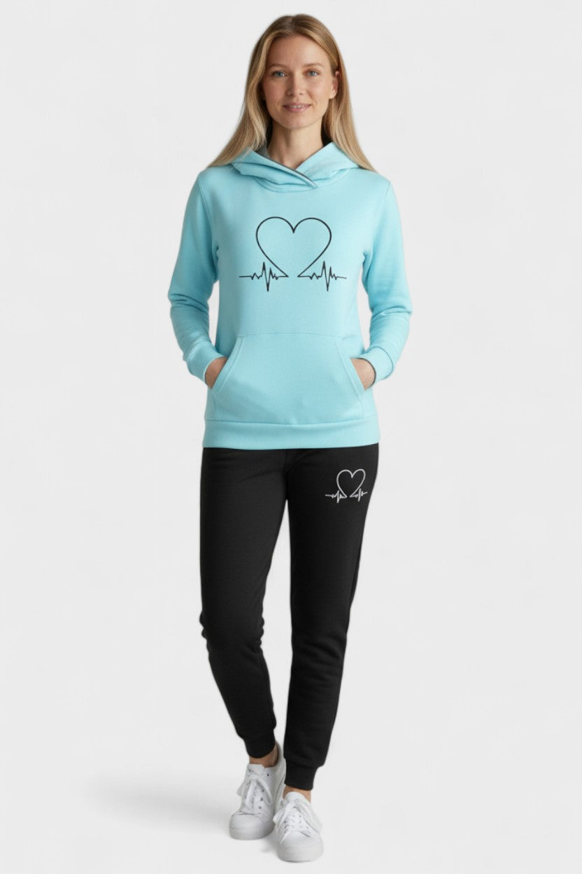 Josephine, Heart-Motif Hoodie & Joggers Set