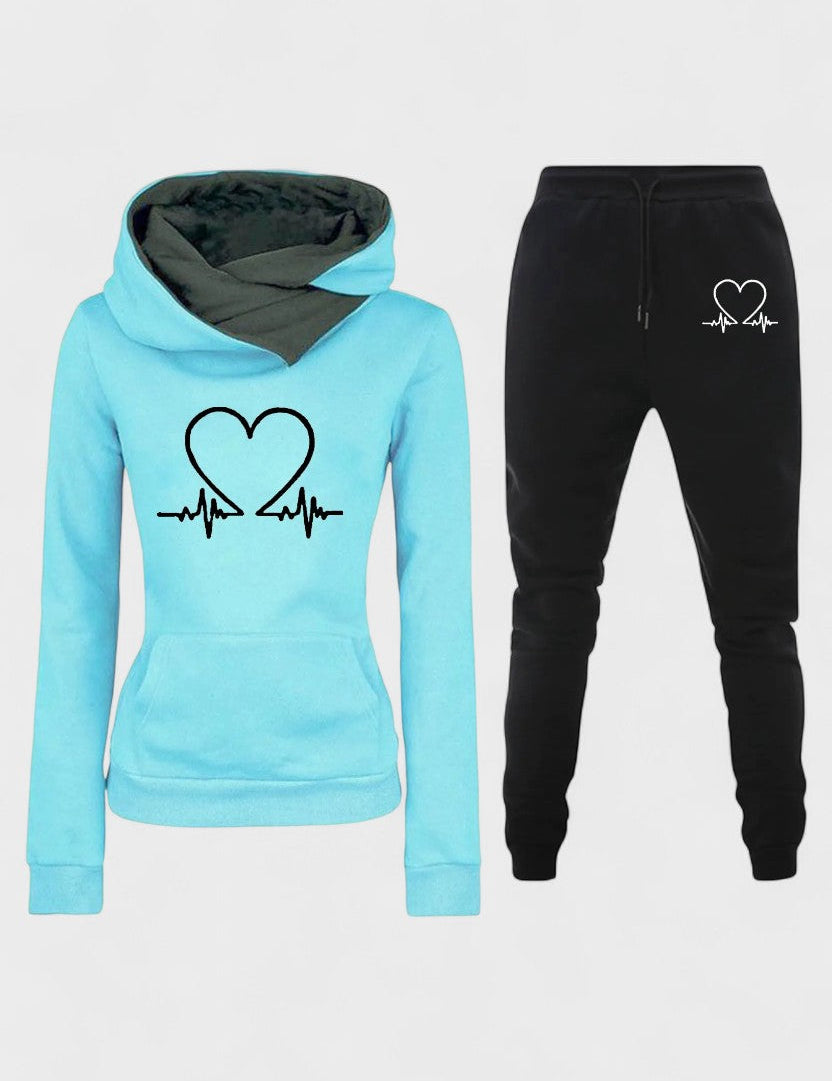 Josephine, Heart-Motif Hoodie & Joggers Set