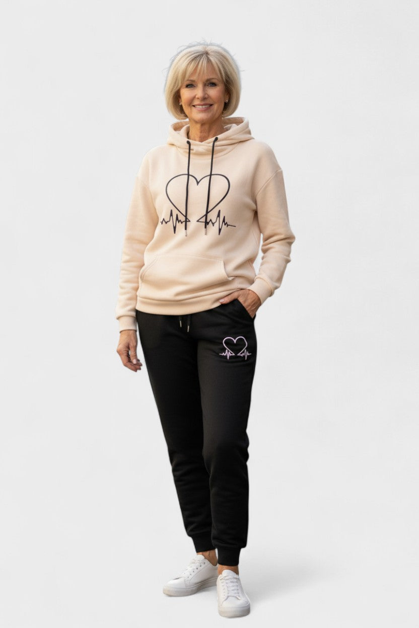 Josephine, Heart-Motif Hoodie & Joggers Set