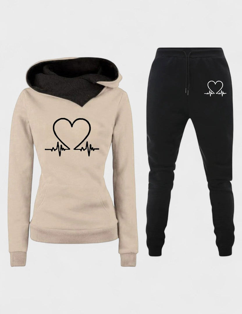Josephine, Heart-Motif Hoodie & Joggers Set