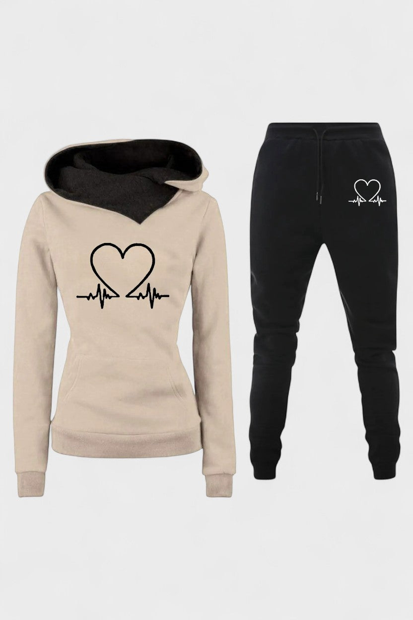 Josephine, Heart-Motif Hoodie & Joggers Set