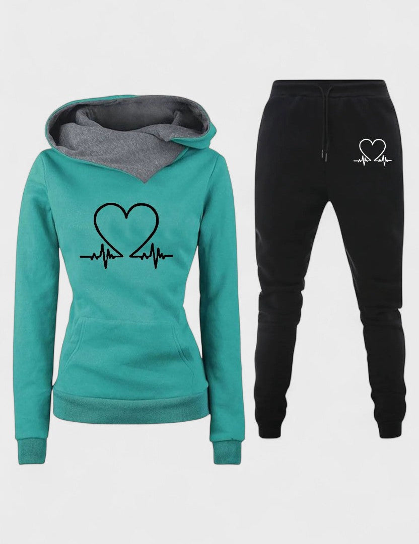 Josephine, Heart-Motif Hoodie & Joggers Set