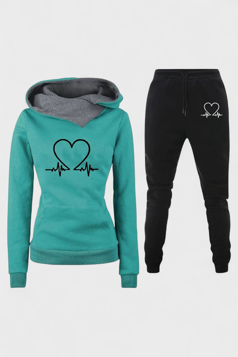 Josephine, Heart-Motif Hoodie & Joggers Set
