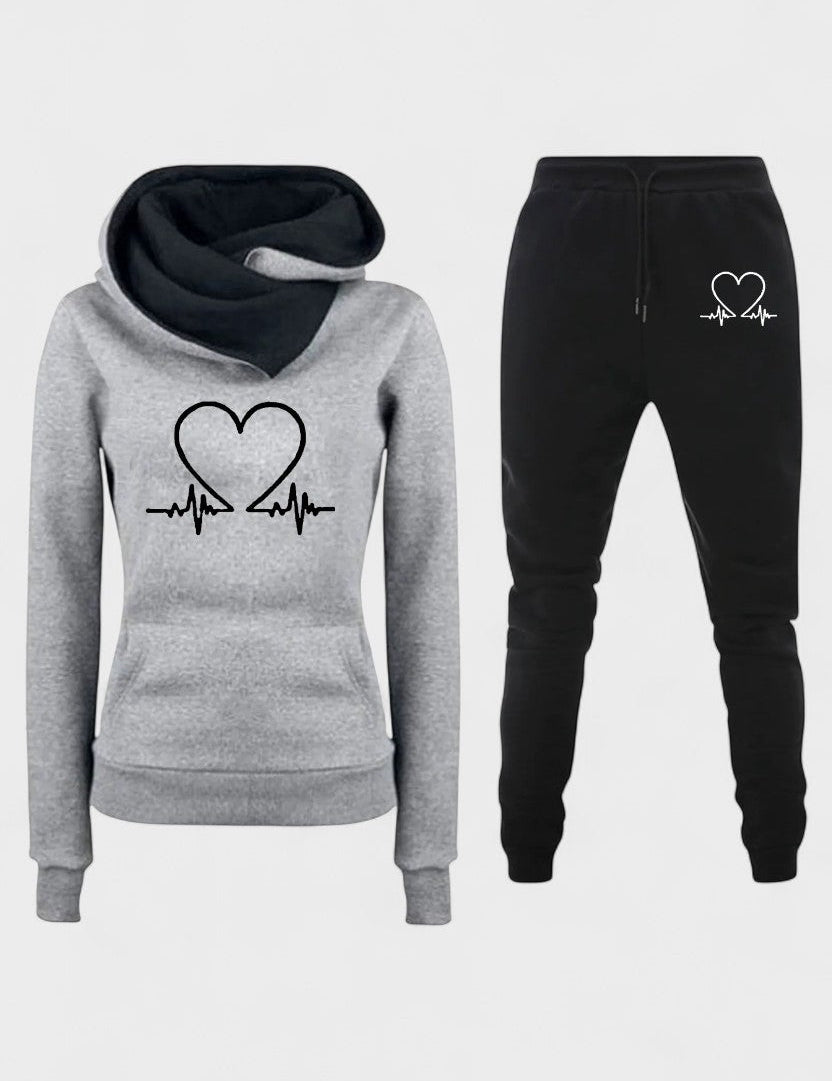 Josephine, Heart-Motif Hoodie & Joggers Set