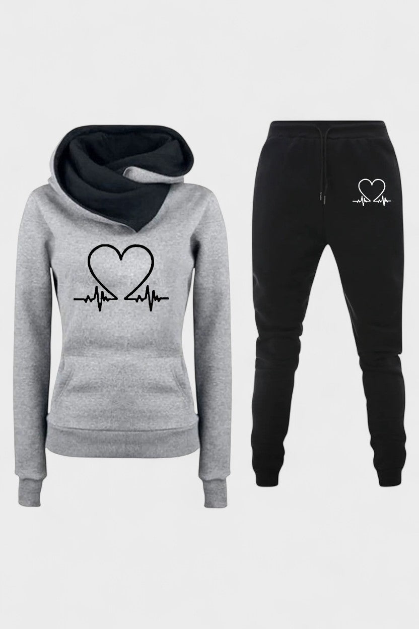 Josephine, Heart-Motif Hoodie & Joggers Set