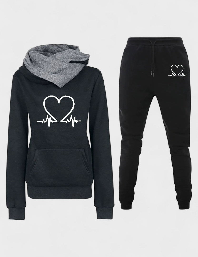 Josephine, Heart-Motif Hoodie & Joggers Set