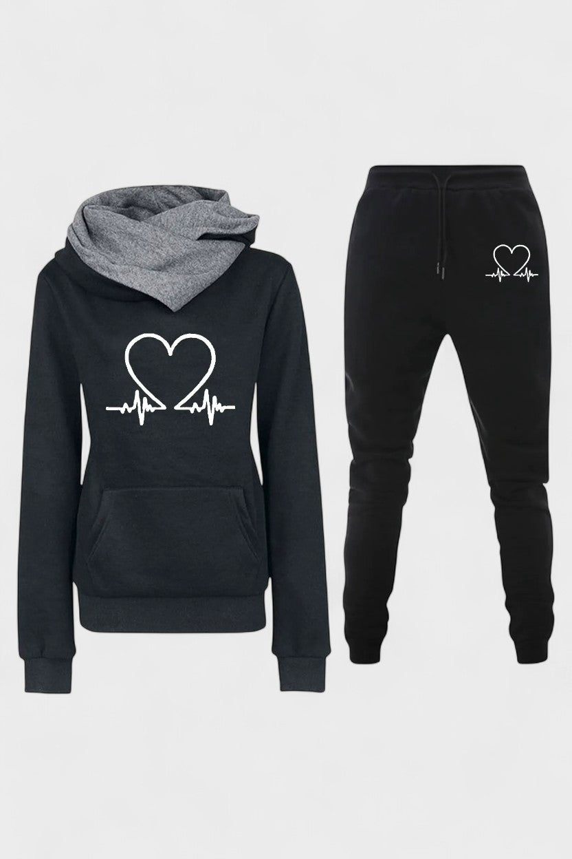 Josephine, Heart-Motif Hoodie & Joggers Set