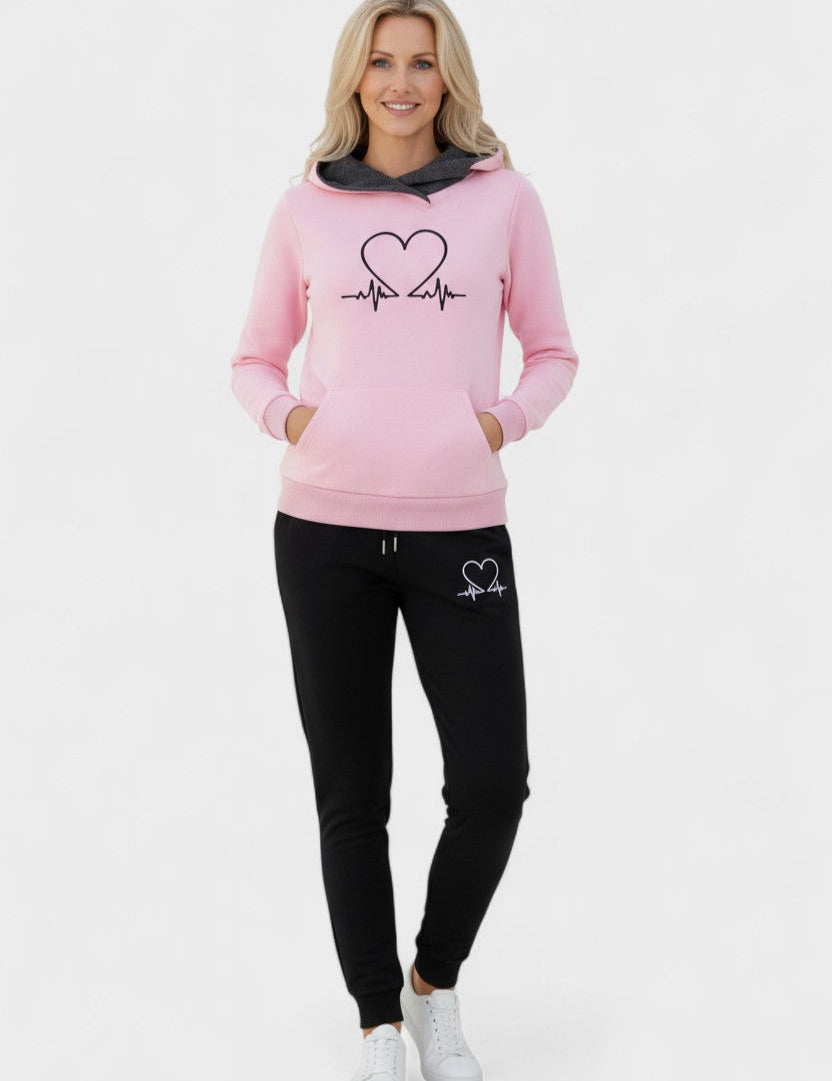 Josephine, Heart-Motif Hoodie & Joggers Set