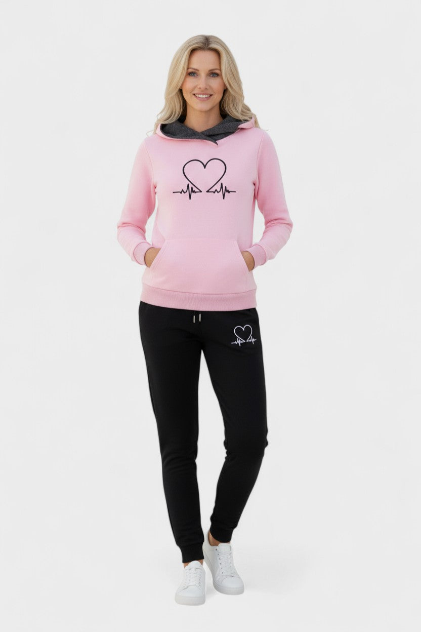 Josephine, Heart-Motif Hoodie & Joggers Set