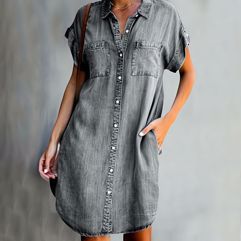 Clara Button-Up Shirt Dress - view 2