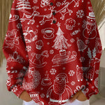 Merle Christmas Jumper in Red with White Designs