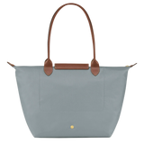 Large Packable Tote Bag, Steel, detail view