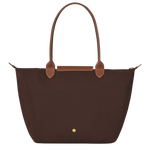 Large Packable Tote Bag, Ebony, detail view